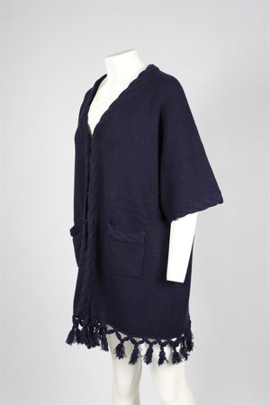 FRANK NAMANI NAVY CASHMERE CARDIGAN