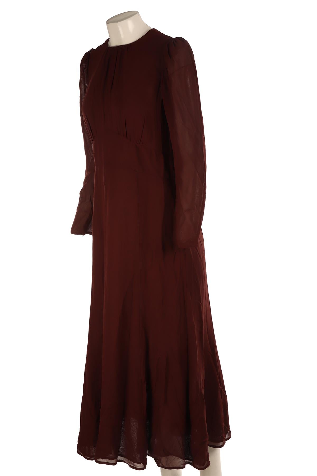 REFORMATION RED CREPE MAXI DRESS US 10 UK 14