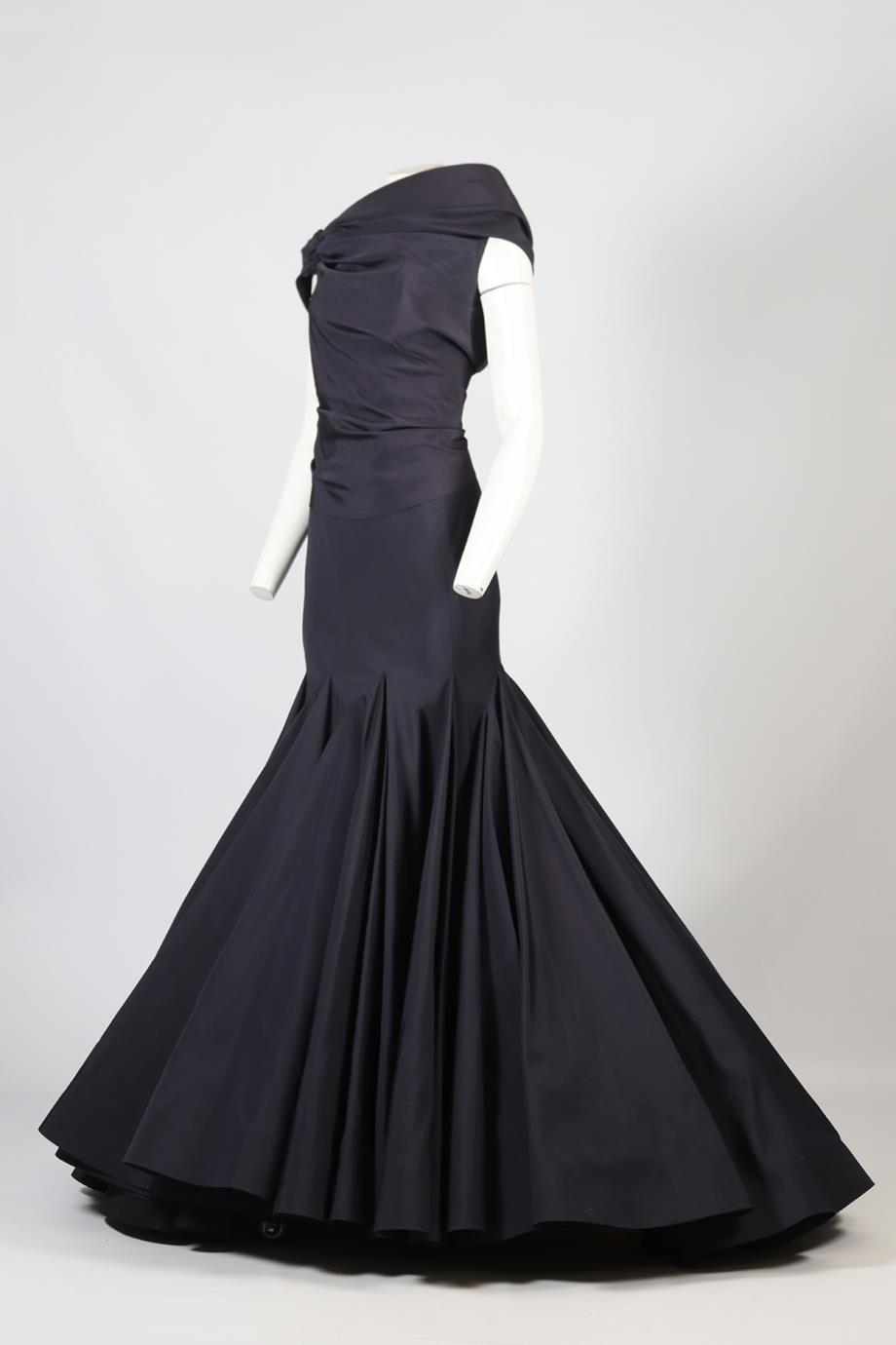 AZZEDINE ALAÏA HAUTE COUTURE TAFFETA TOP AND SKIRT SET SMALL