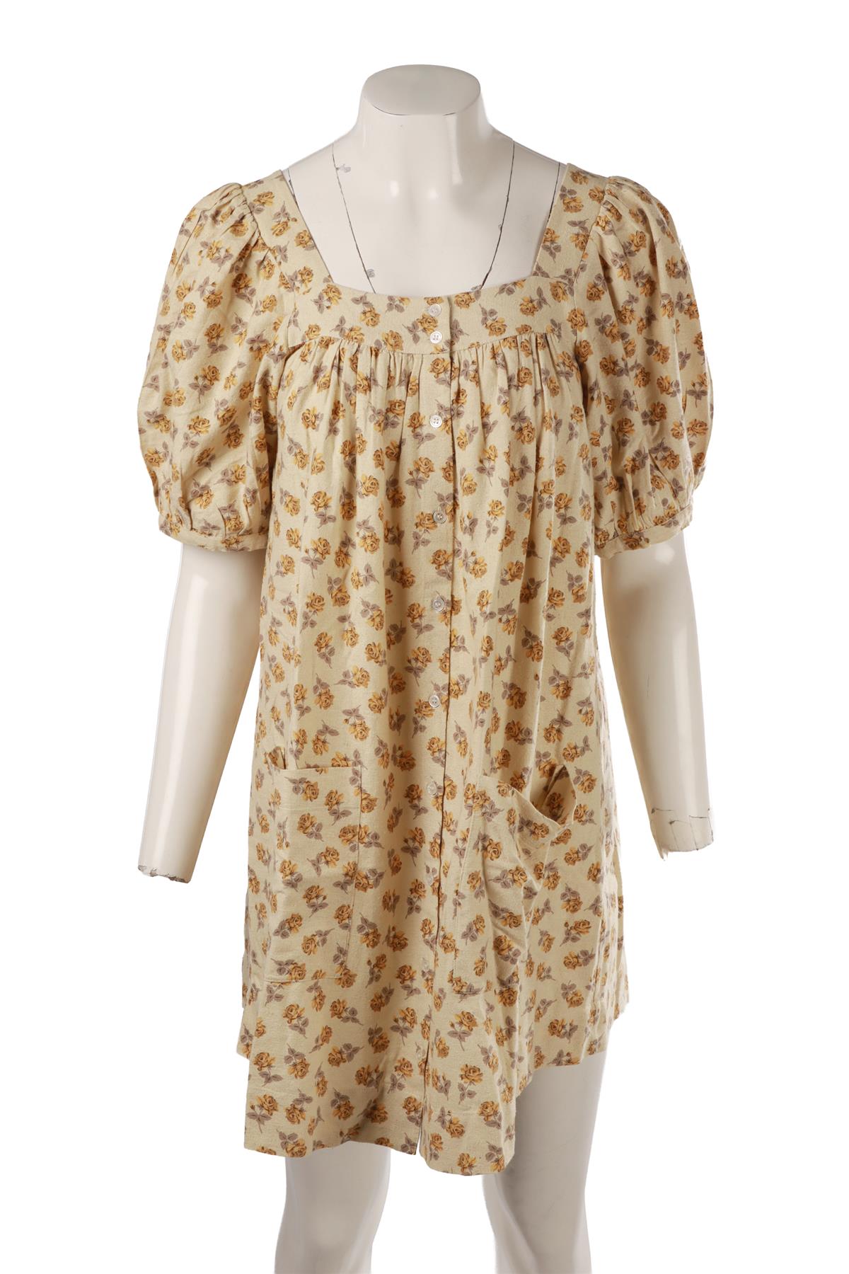 YELLOW SILK MINI DRESS