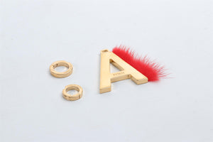 FENDI GOLD A INITIAL BAG CHARM