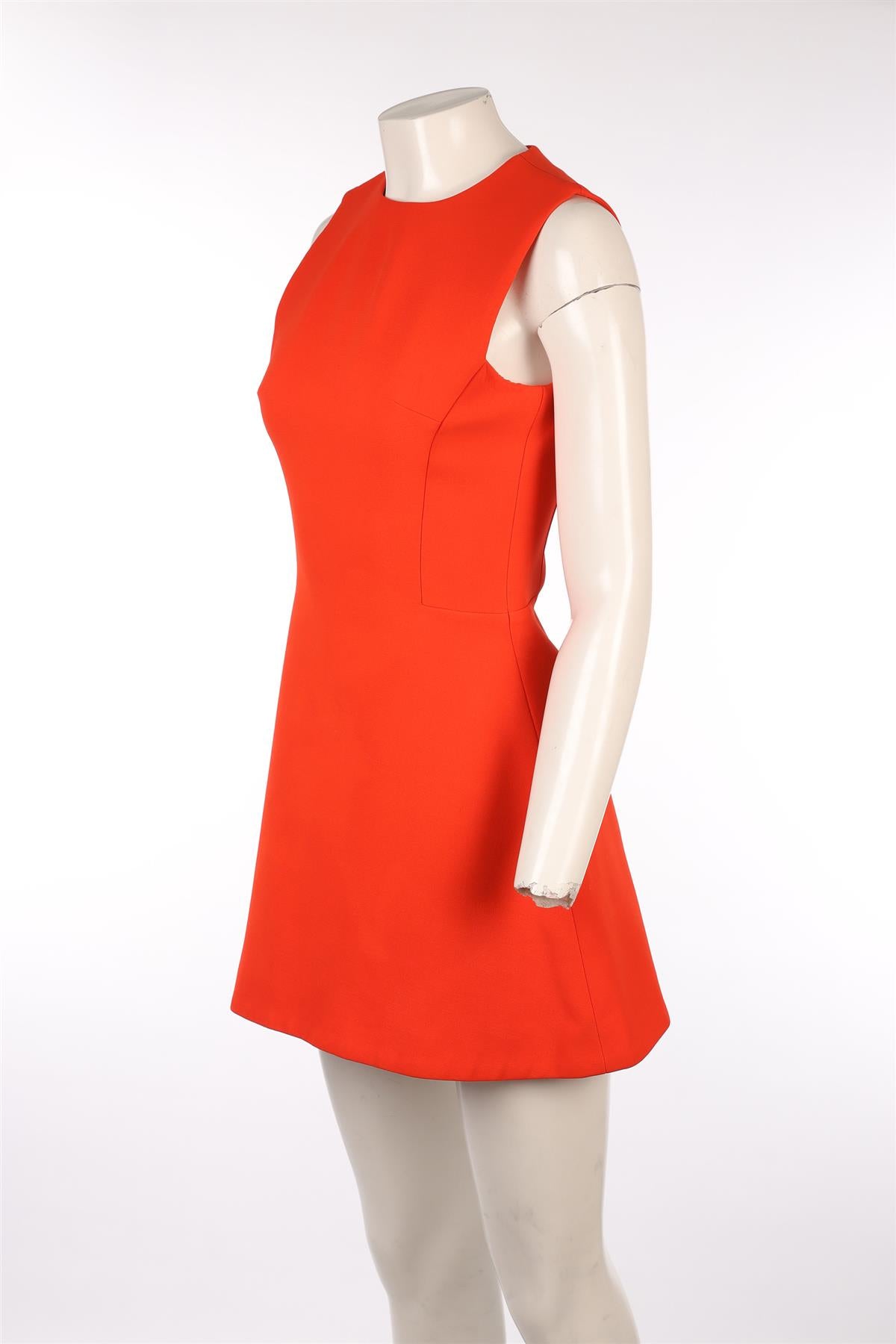 VICTORIA BECKHAM ORANGE WOOL MINI DRESS UK 10