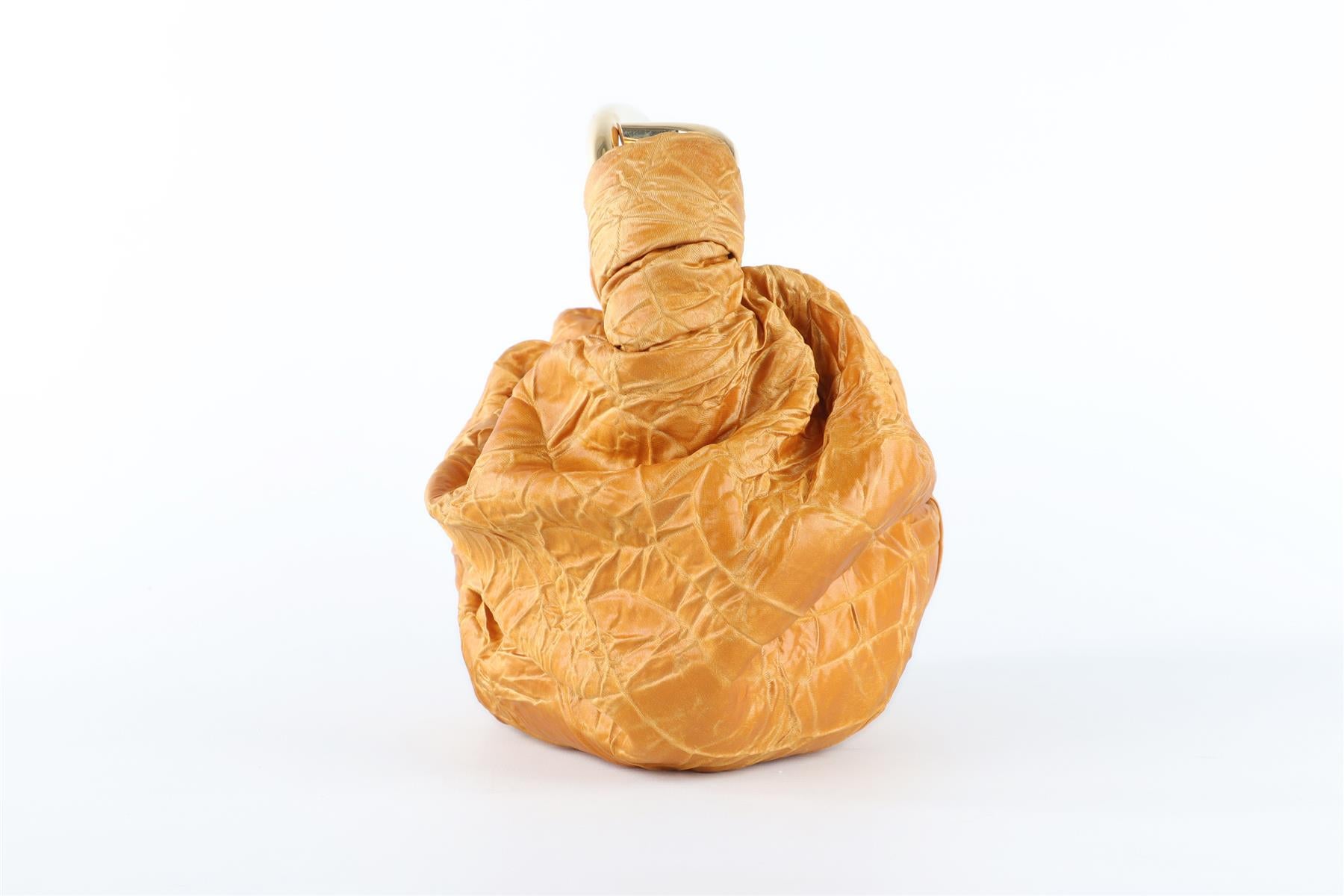 SILVIA TCHERASSI GOLD SOFIA SMALL SATIN TOTE BAG