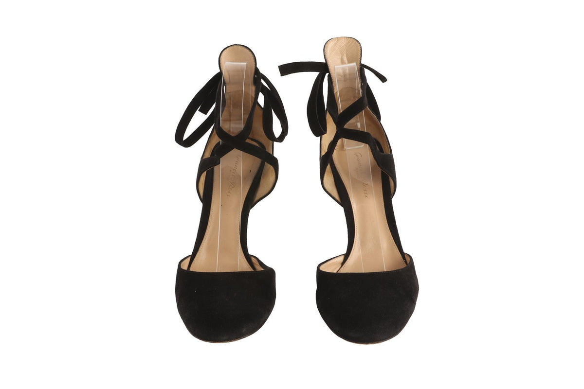 GIANVITO ROSSI BLACK SUEDE PUMPS EU 41 UK 8 US 11