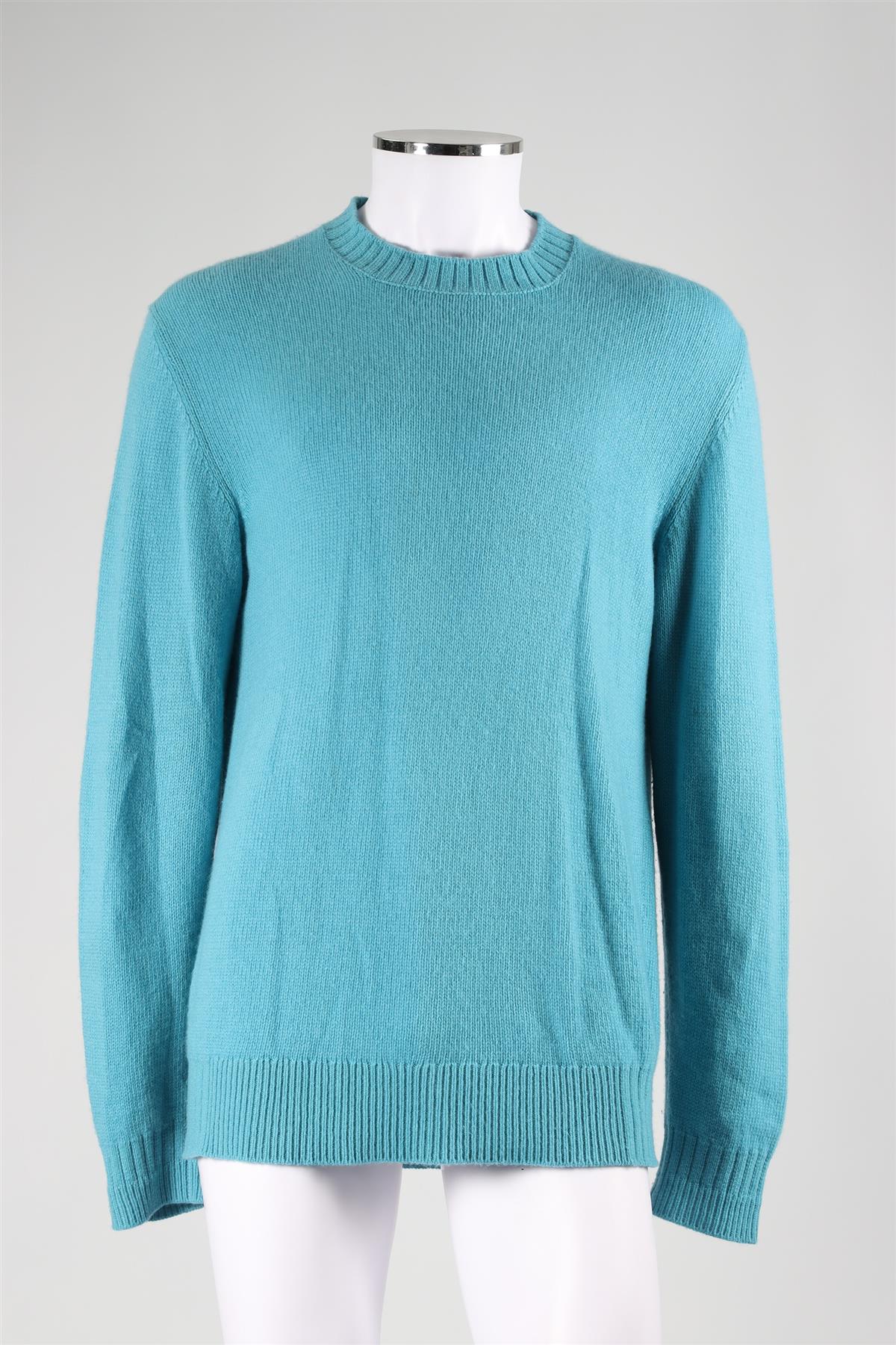 LORO PIANA BLUE MEN'S CASHMERE SWEATER IT 52