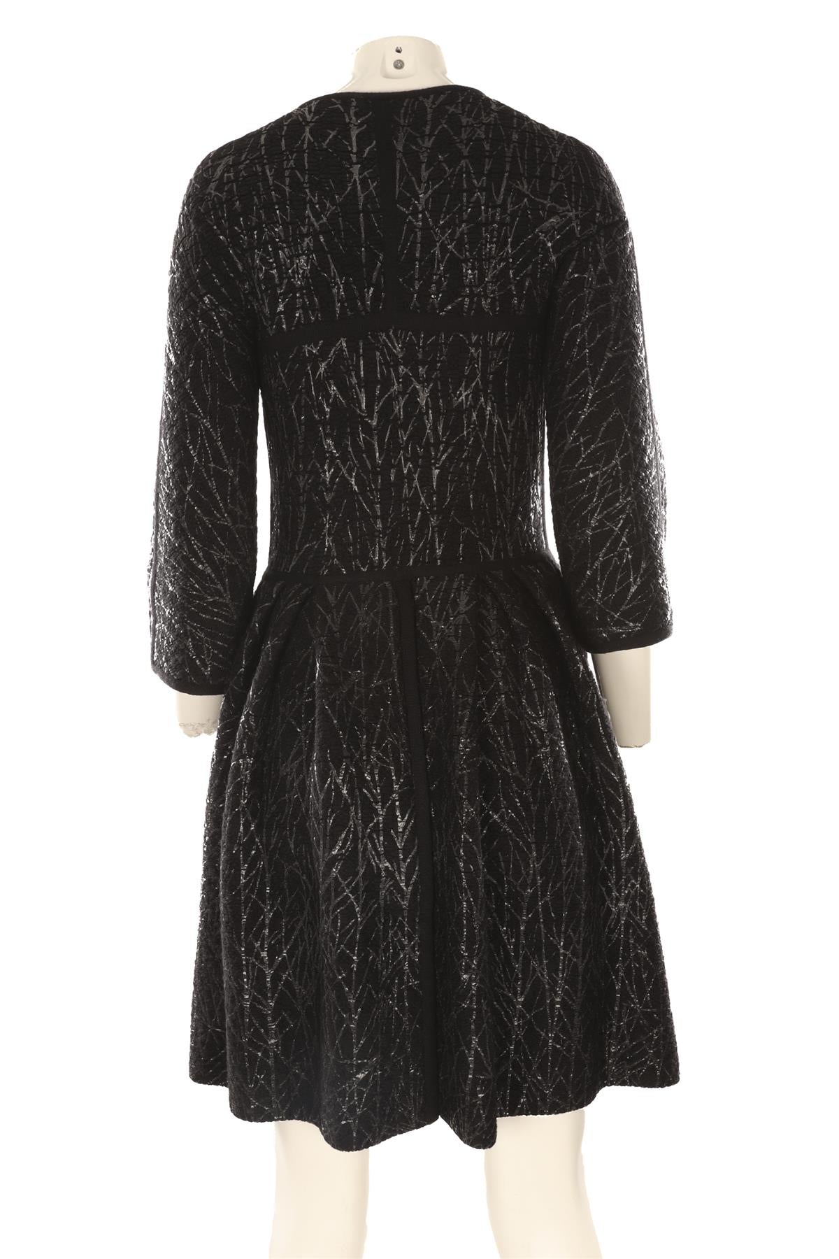 CHANEL BLACK 2011 WOOL COAT FR 36 UK 8