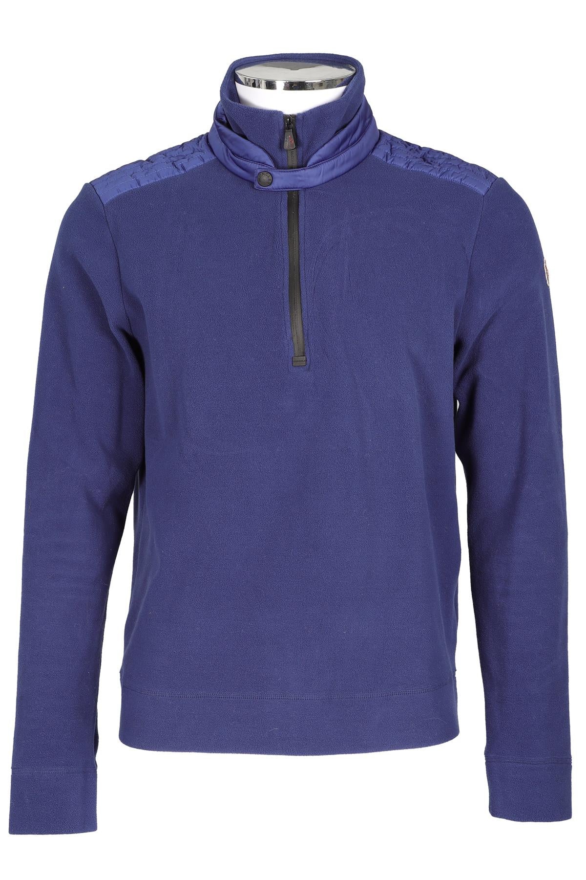 MONCLER BLUE MEN'S FLEECE SWEATSHIRT LARGE