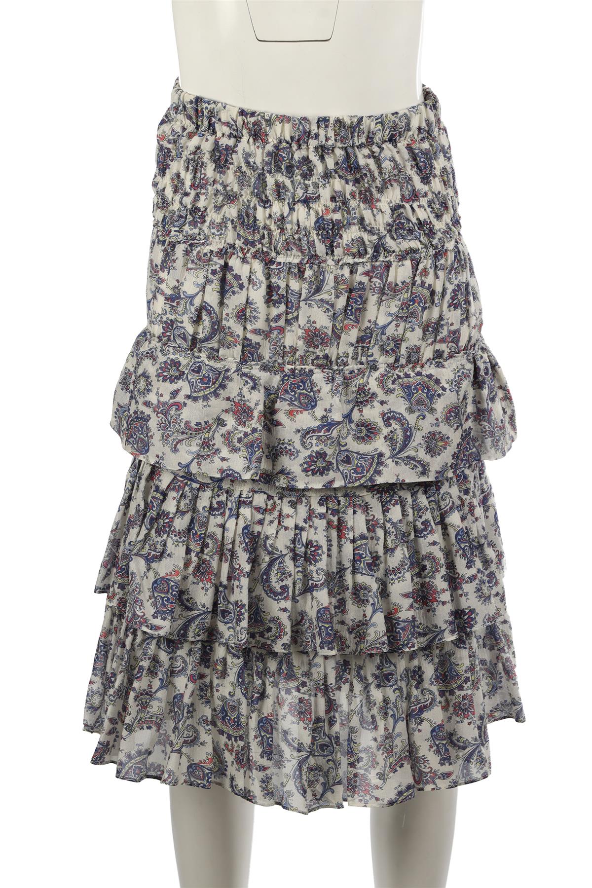 ISABEL MARANT MULTI SILK MIDI SKIRT FR 36 UK 8 US 4