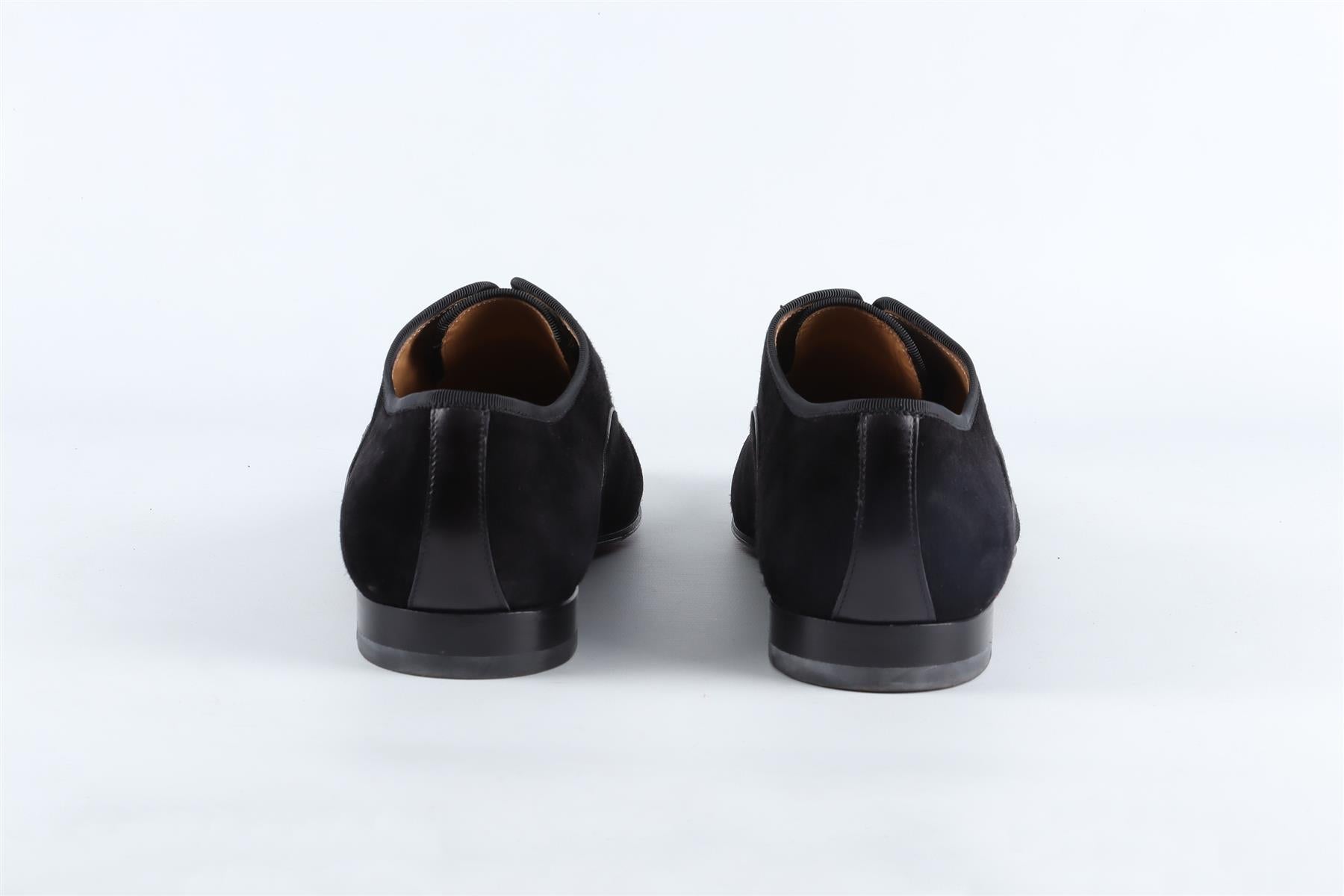 CHRISTIAN LOUBOUTIN BLACK MEN'S SUEDE LOAFERS EU 45 UK 11 US 12