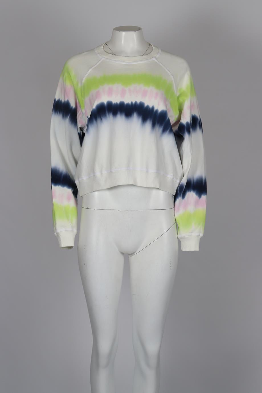 ELECTRIC AND ROSE TIE DYED COTTON JERSEY SWEATSHIRT SMALL