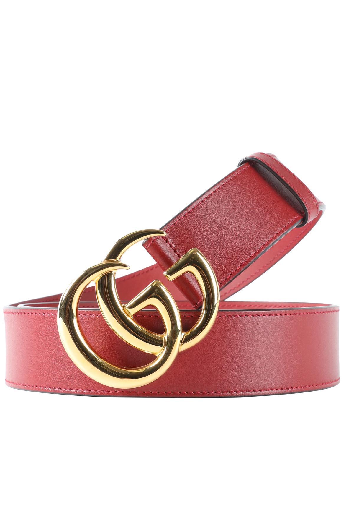 GUCCI RED GG LEATHER BELT 90 CM