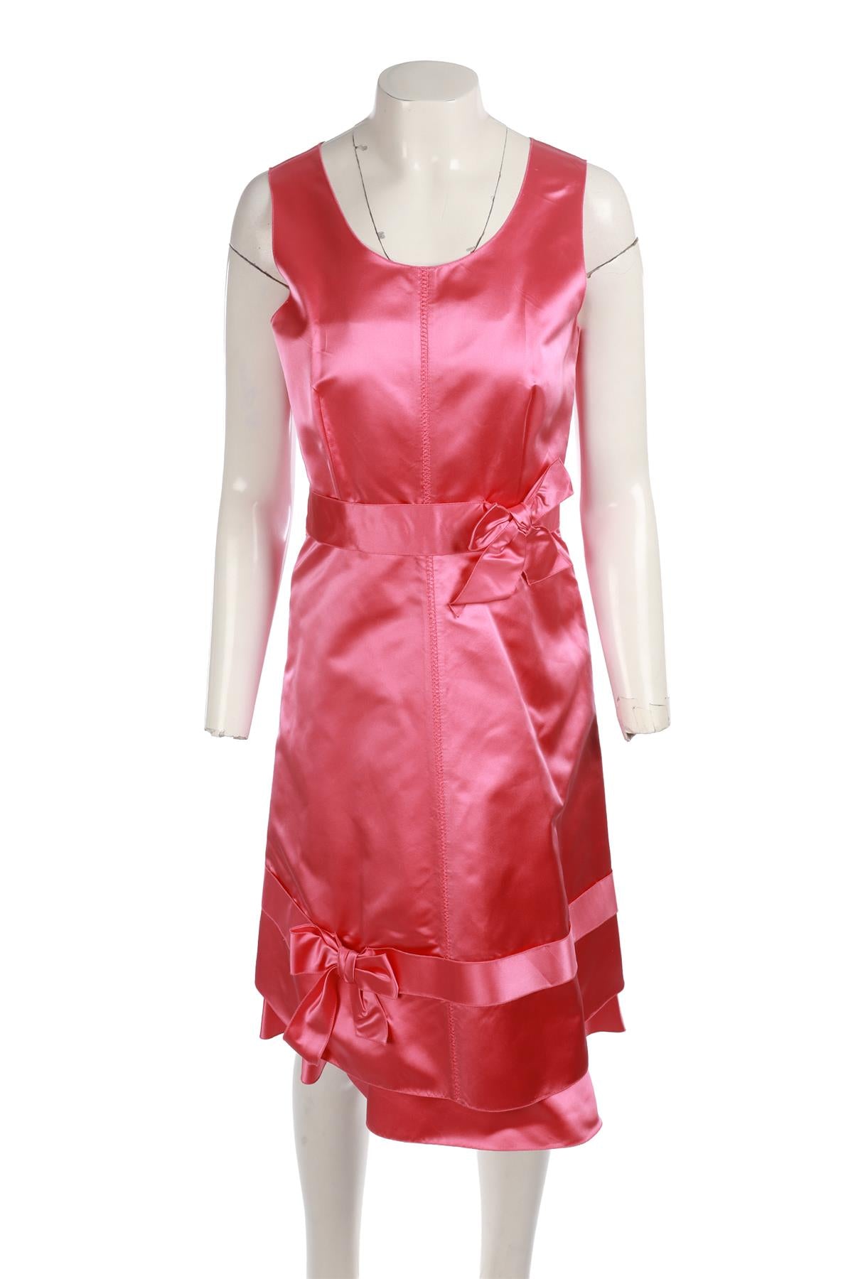 PRADA PINK SILK MINI DRESS IT 42 UK 10
