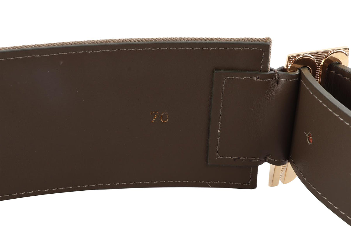 VICTORIA BECKHAM GREEN LEATHER WAIST BELT 70CM