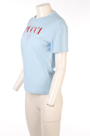 PUCCI BLUE COTTON T-SHIRT SMALL