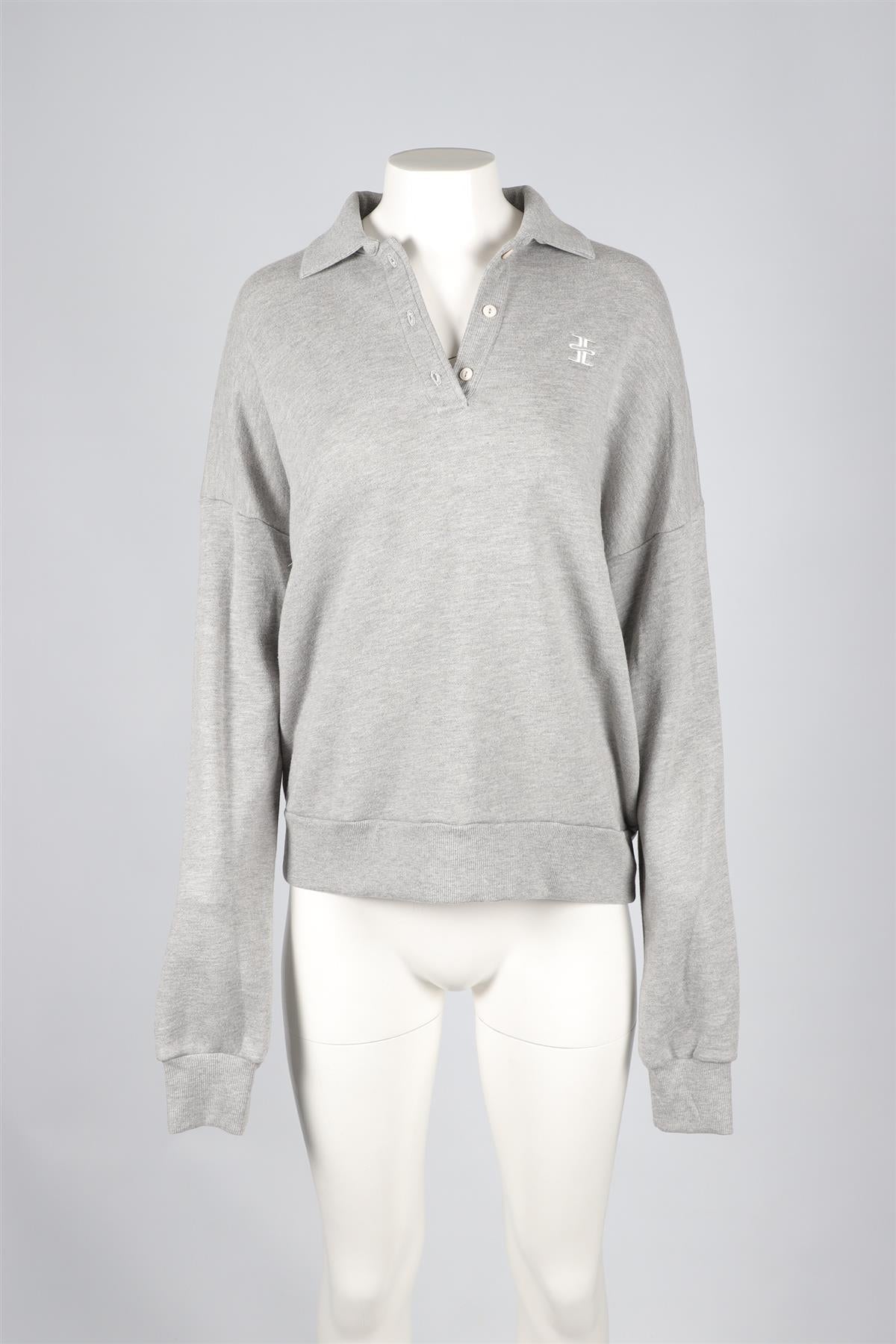 ÉTERNE GREY COTTON SWEATSHIRT XSMALL