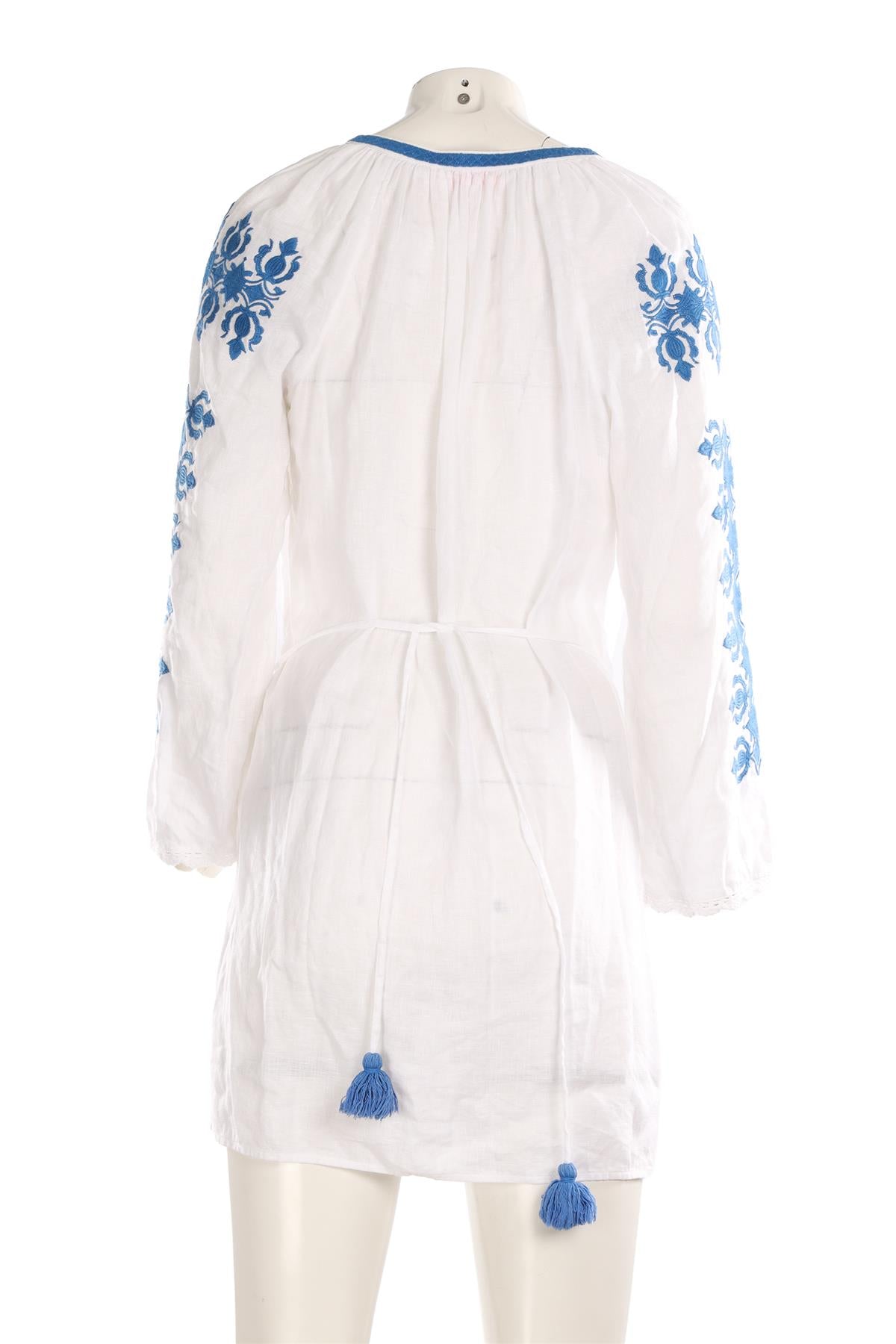 TORY BURCH WHITE LINEN MINI DRESS SMALL