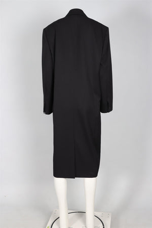 THE ROW BLACK WOOL COAT MEDIUM