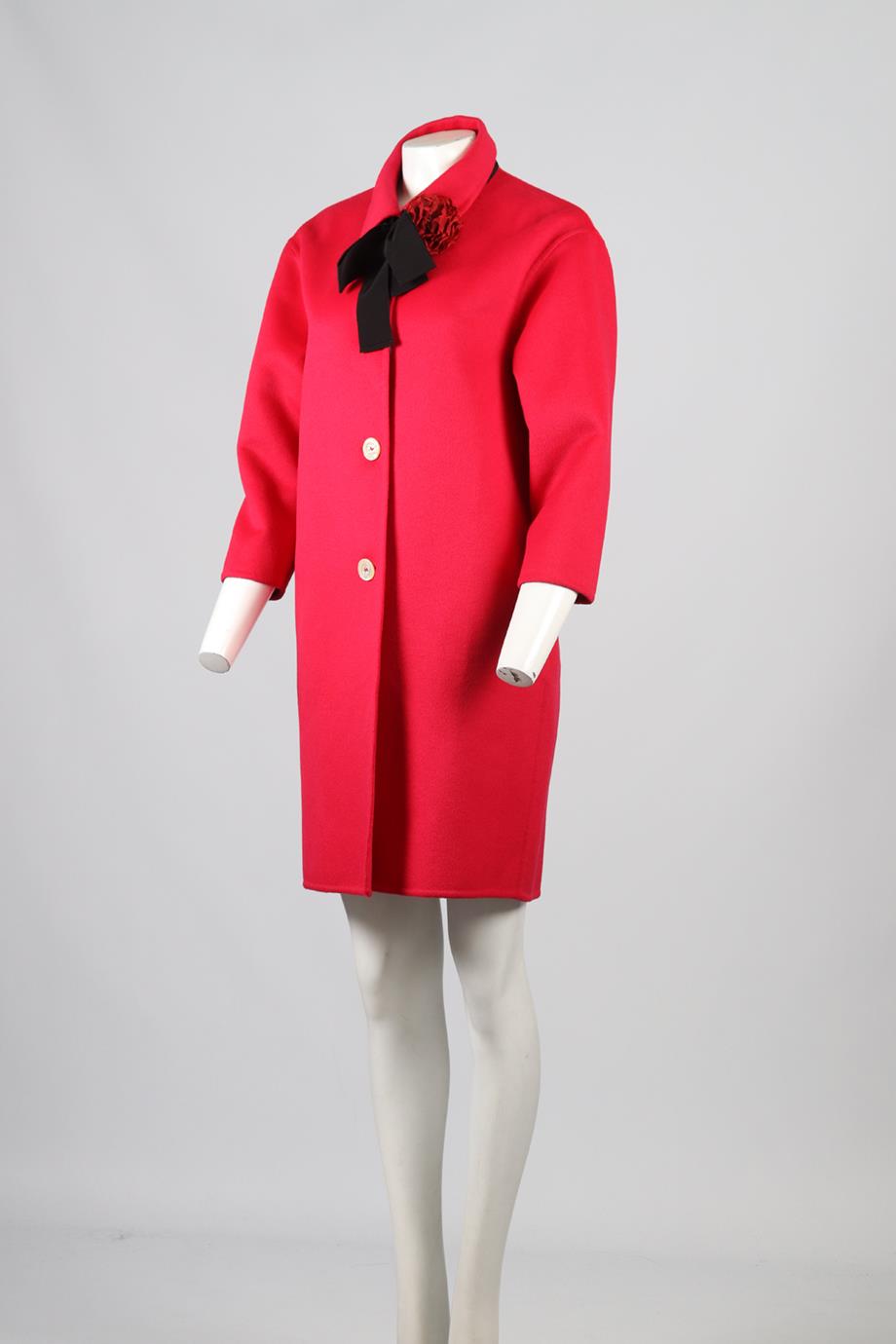 GUCCI WOOL AND ANGORA BLEND COAT IT 42 UK 10