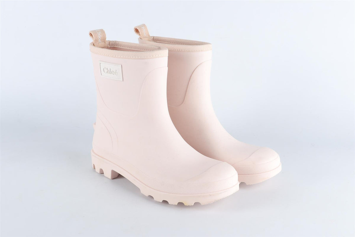 CHLOÉ PINK KIDS GIRLS WELLINGTON BOOTS EU 36 UK 3 US 4.5