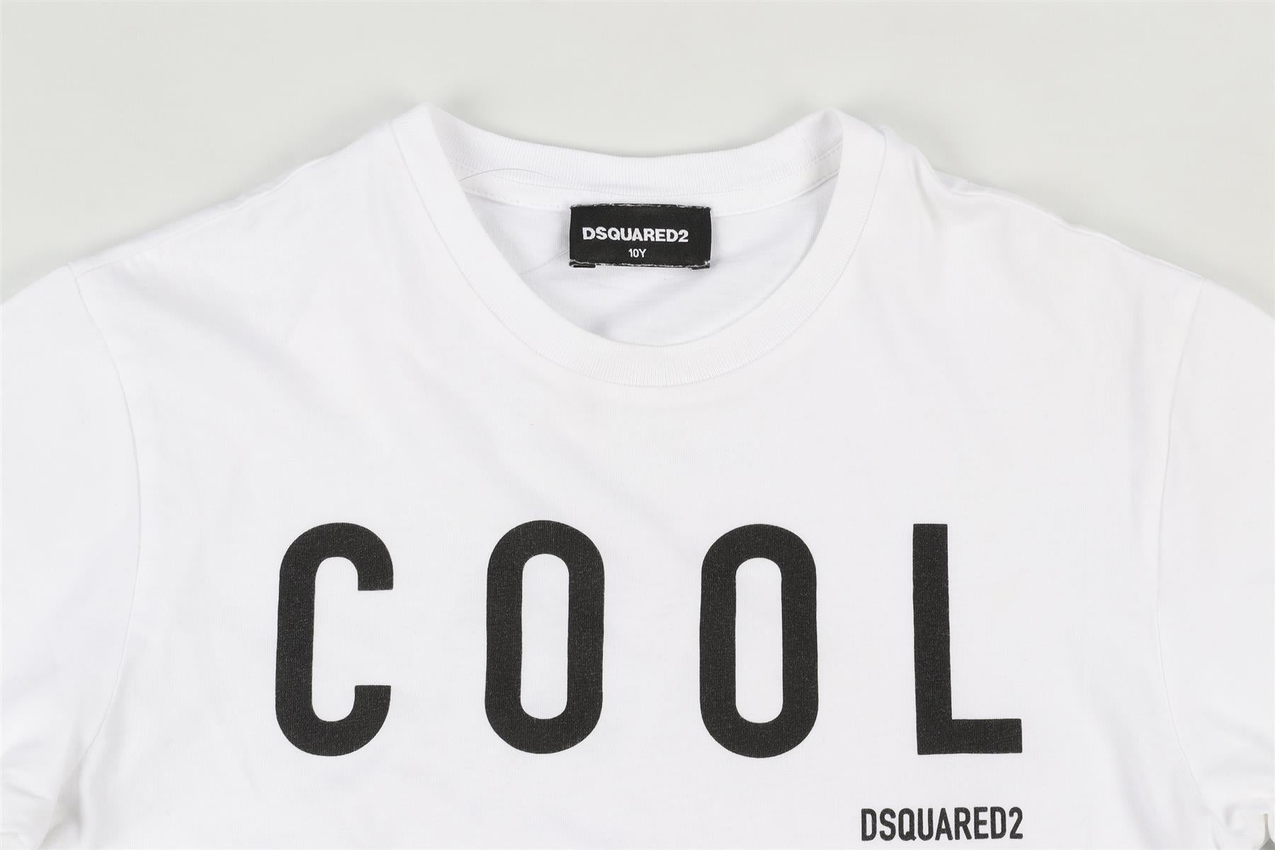 DSQUARED2 WHITE KIDS BOYS T-SHIRT 10 YEARS