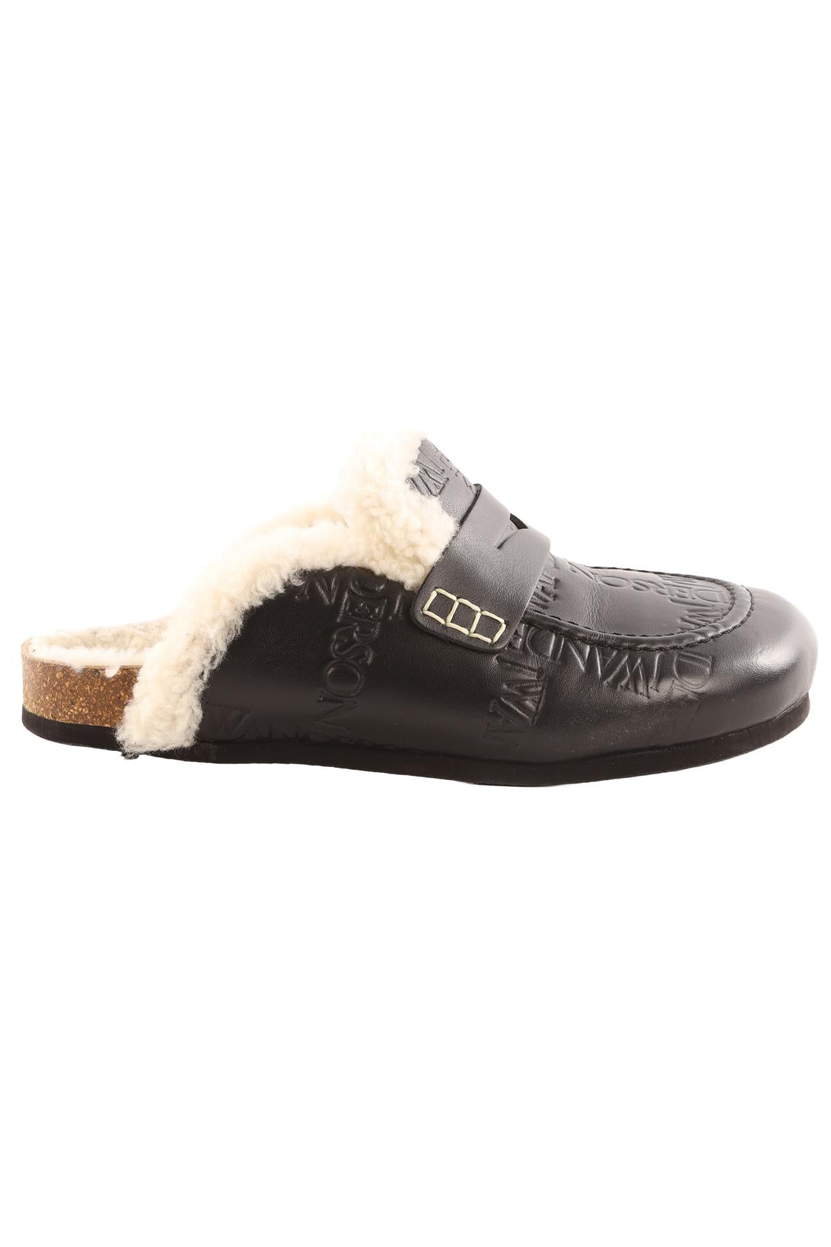 JW ANDERSON BLACK LEATHER MULES EU 38 UK 5