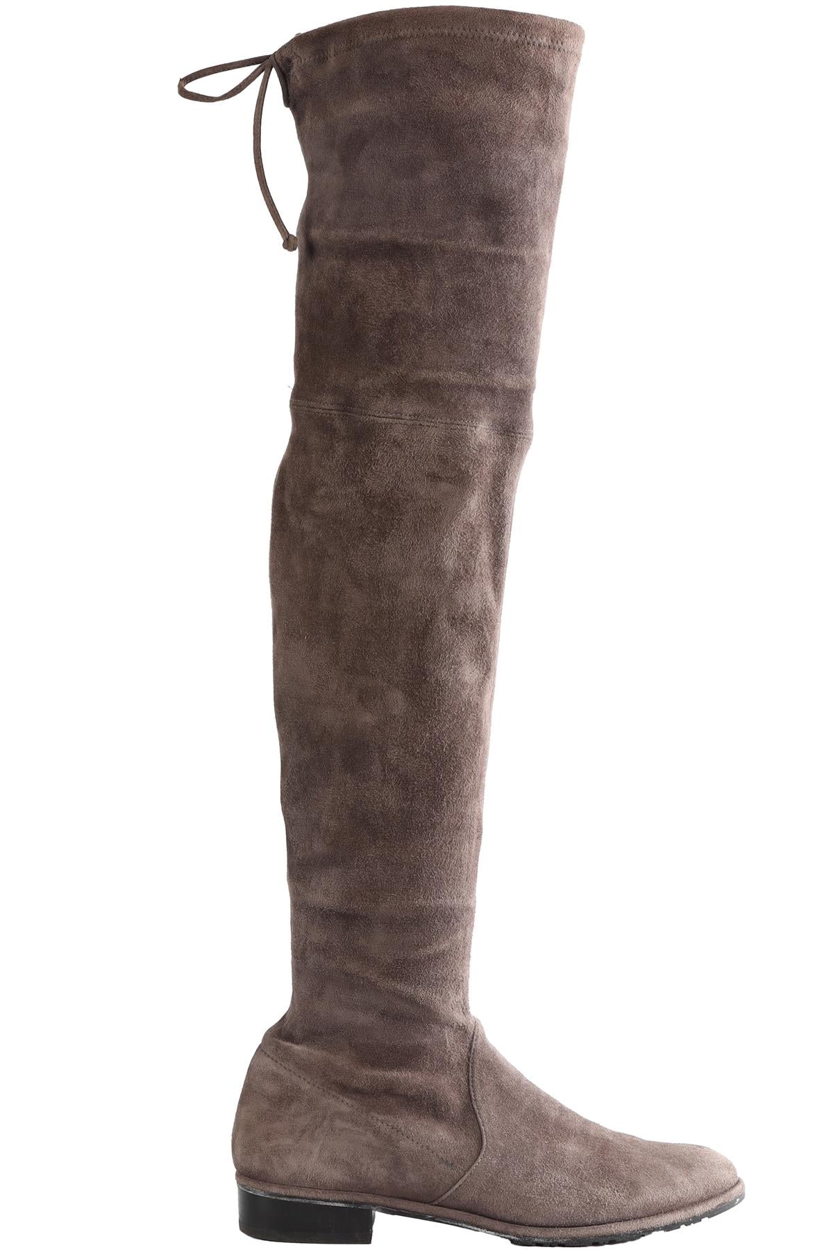 STUART WEITZMAN GREY LOWLAND SUEDE OVER THE KNEE BOOTS US 8.5 UK 5.5 EU 38.5