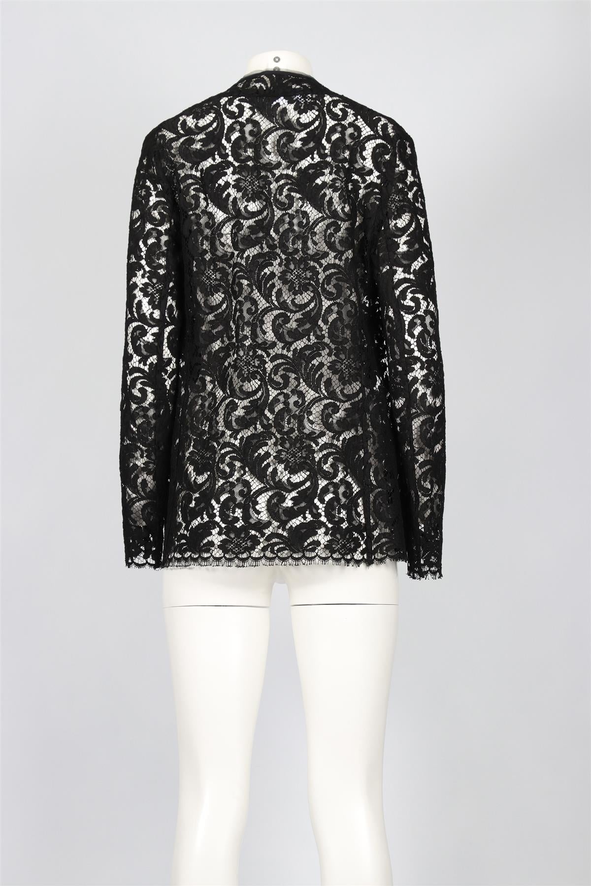 LES COPAINS BLACK LACE JACKET IT 46 UK 14