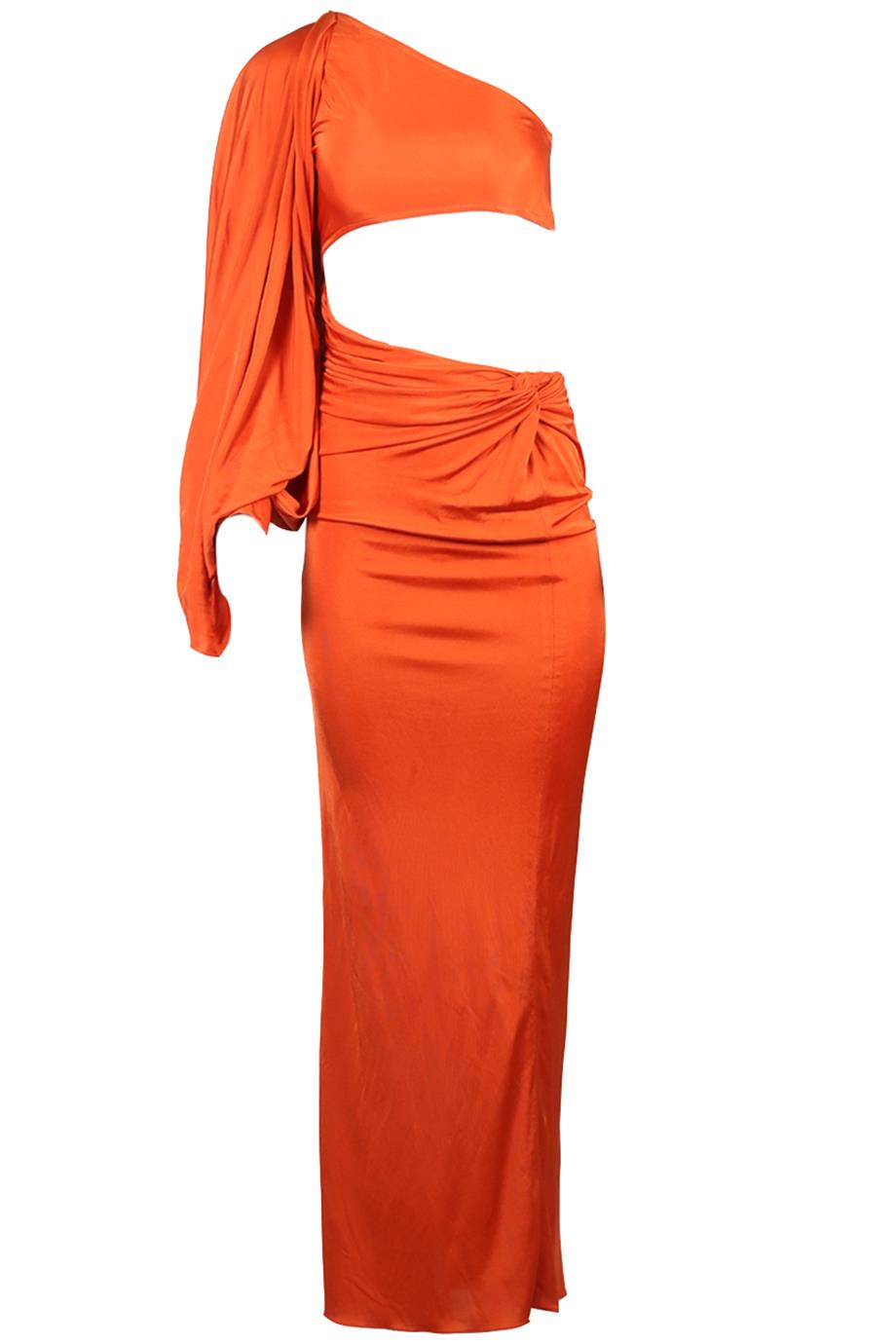 ATLEIN ONE SHOULDER JERSEY MAXI DRESS FR 36 UK 8