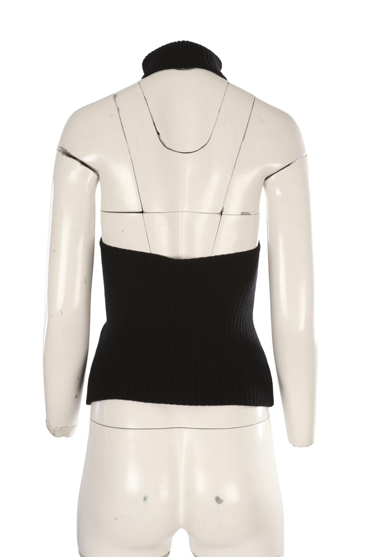 BLACK WOOL TOP