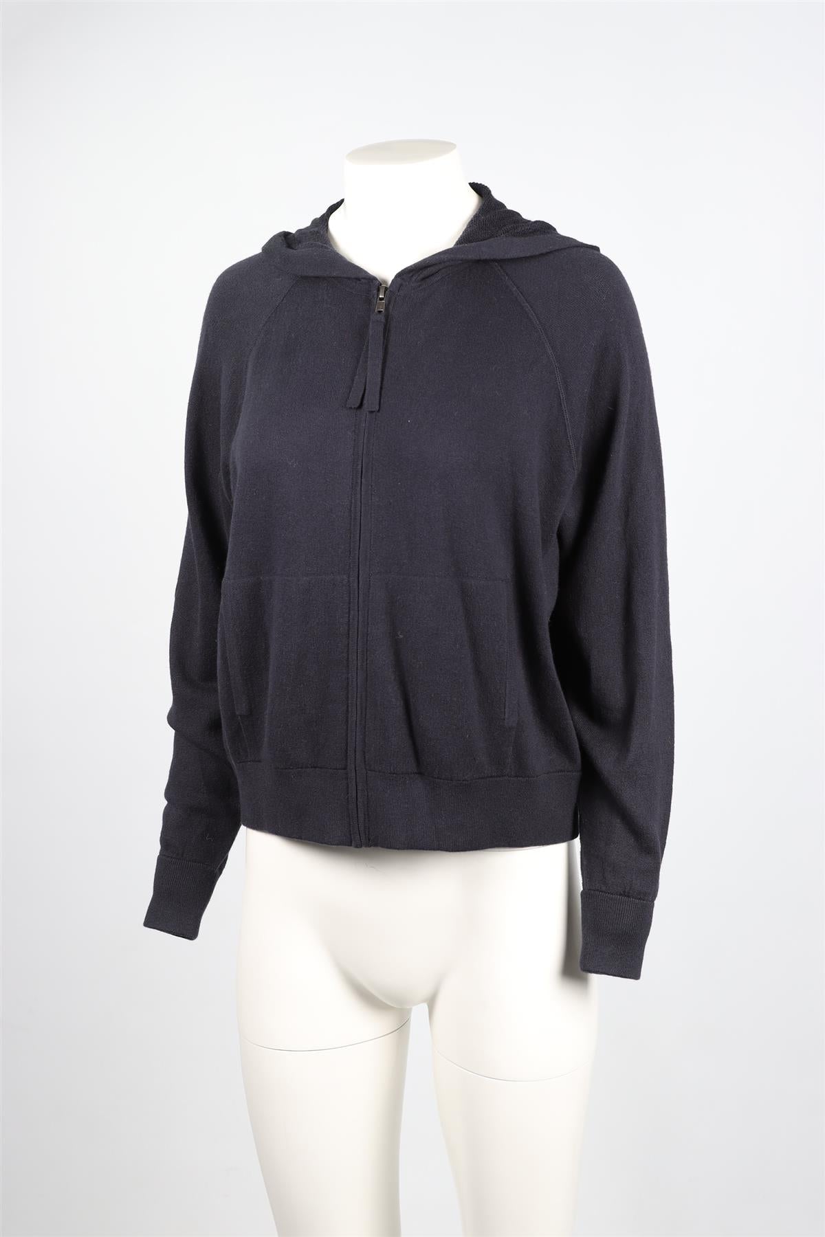 NAKED CASHMERE NAVY COTTON BLEND HOODIE SMALL