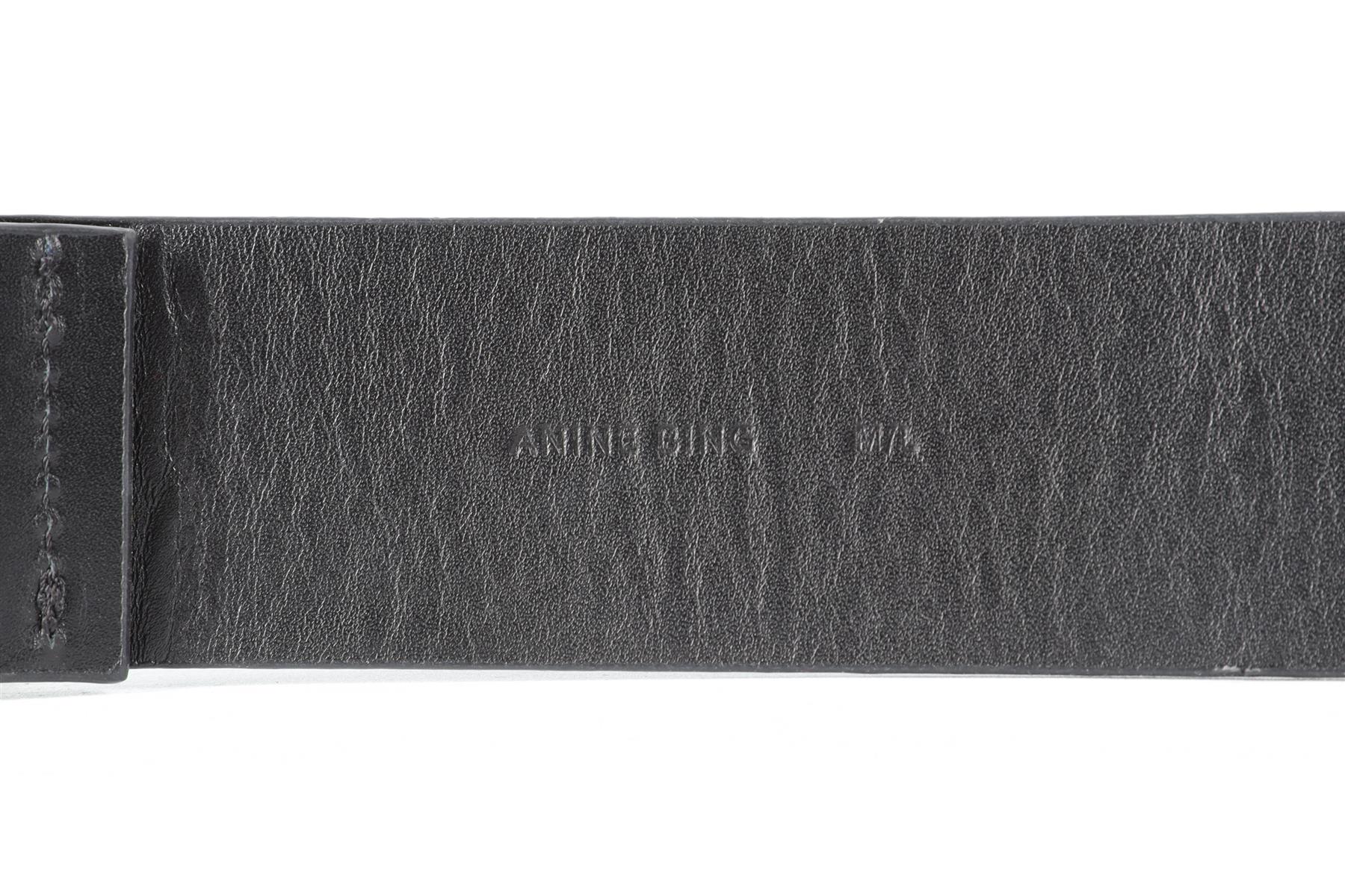 ANNIE BING BLACK LEATHER BELT MEDIUM-LARGE