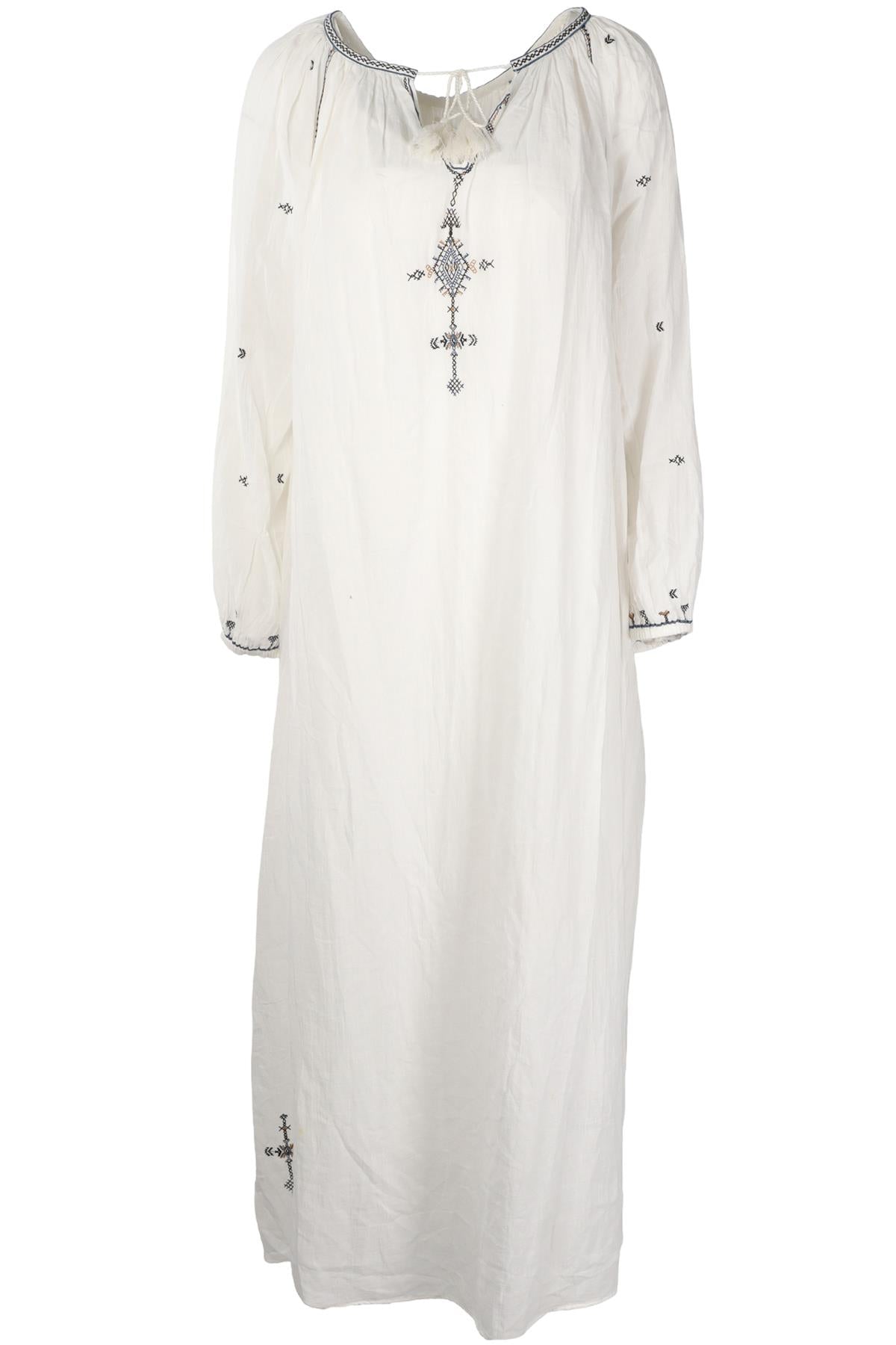 ISABEL MARANT ETOILE WHITE COTTON MAXI DRESS FR 36 UK 8