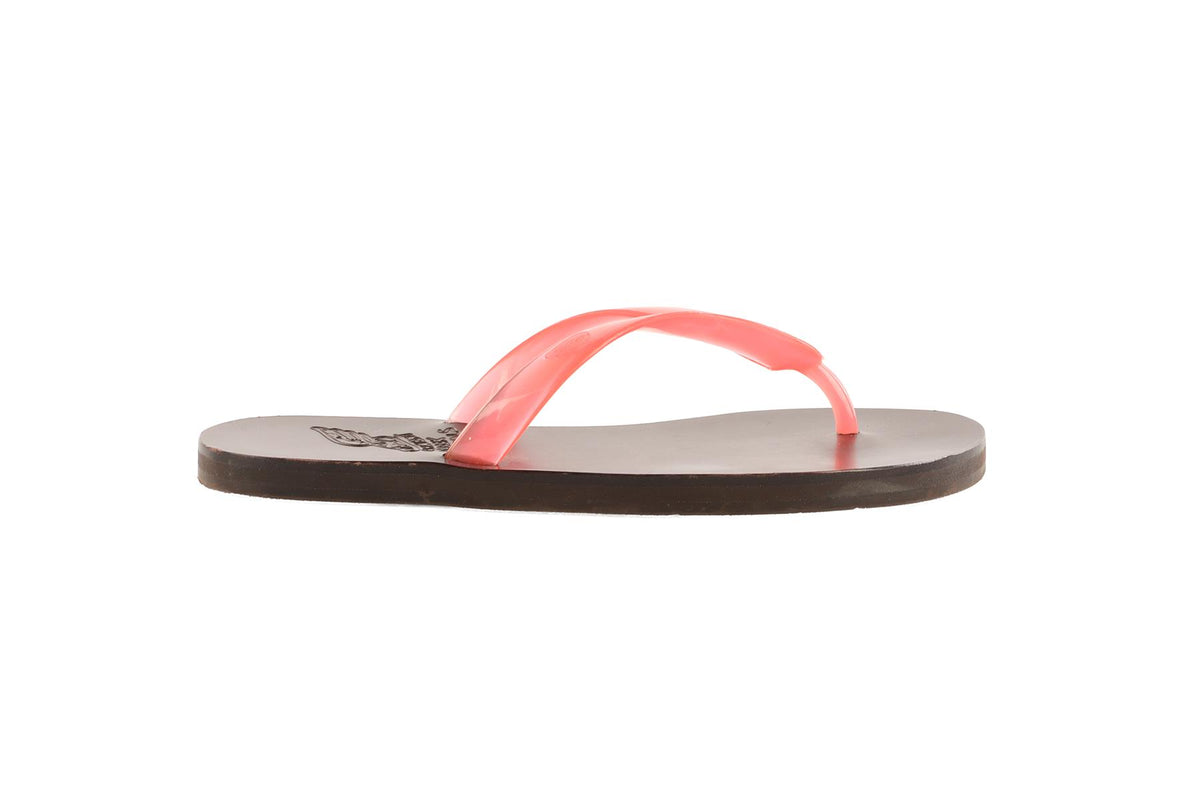 ANCIENT GREEK SANDALS RED RUBBER FLIP FLOPS EU 39 UK 6 US 9