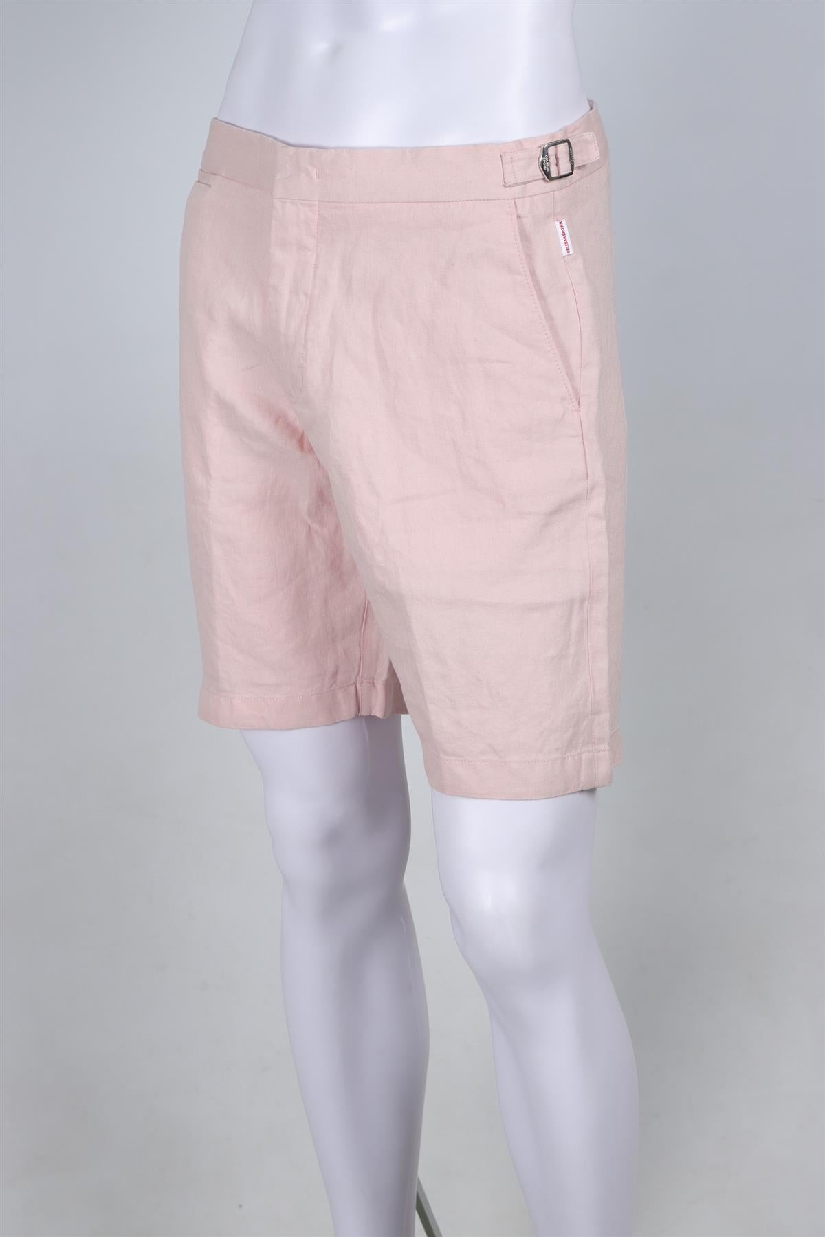 ORLEBAR BROWN PINK MEN'S LINEN SHORTS UK/US WAIST 32