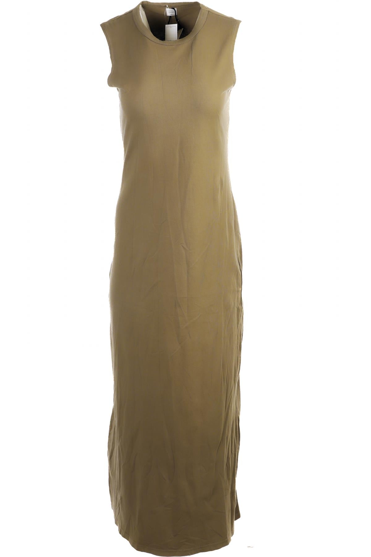 LESET TAUPE COTTON MAXI DRESS SMALL
