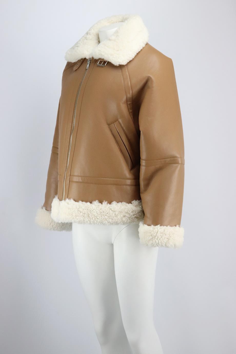 STAND STUDIO RIND FAUX SHEARLING JACKET SMALL
