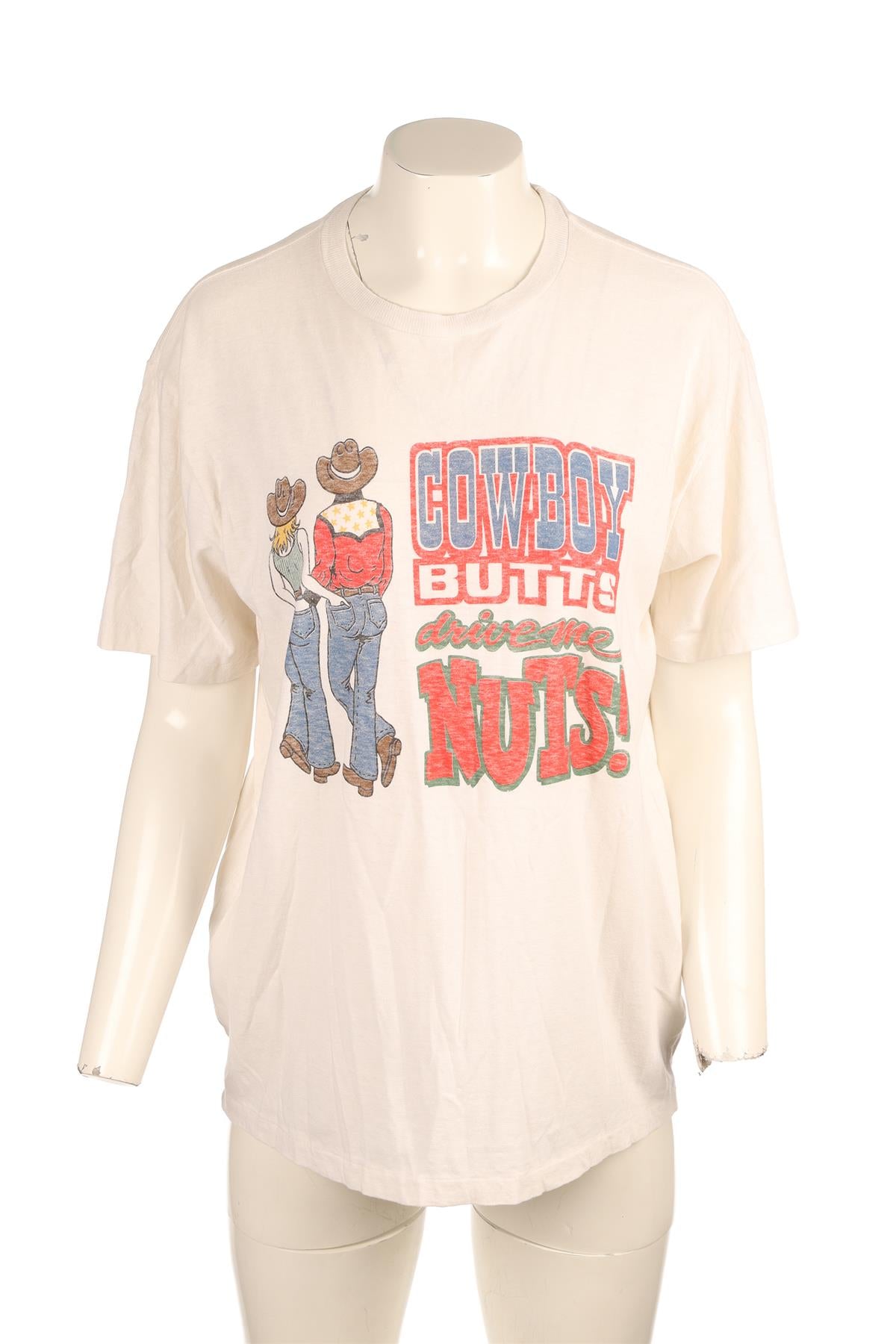 RE/DONE CREAM COTTON T-SHIRT XSMALL