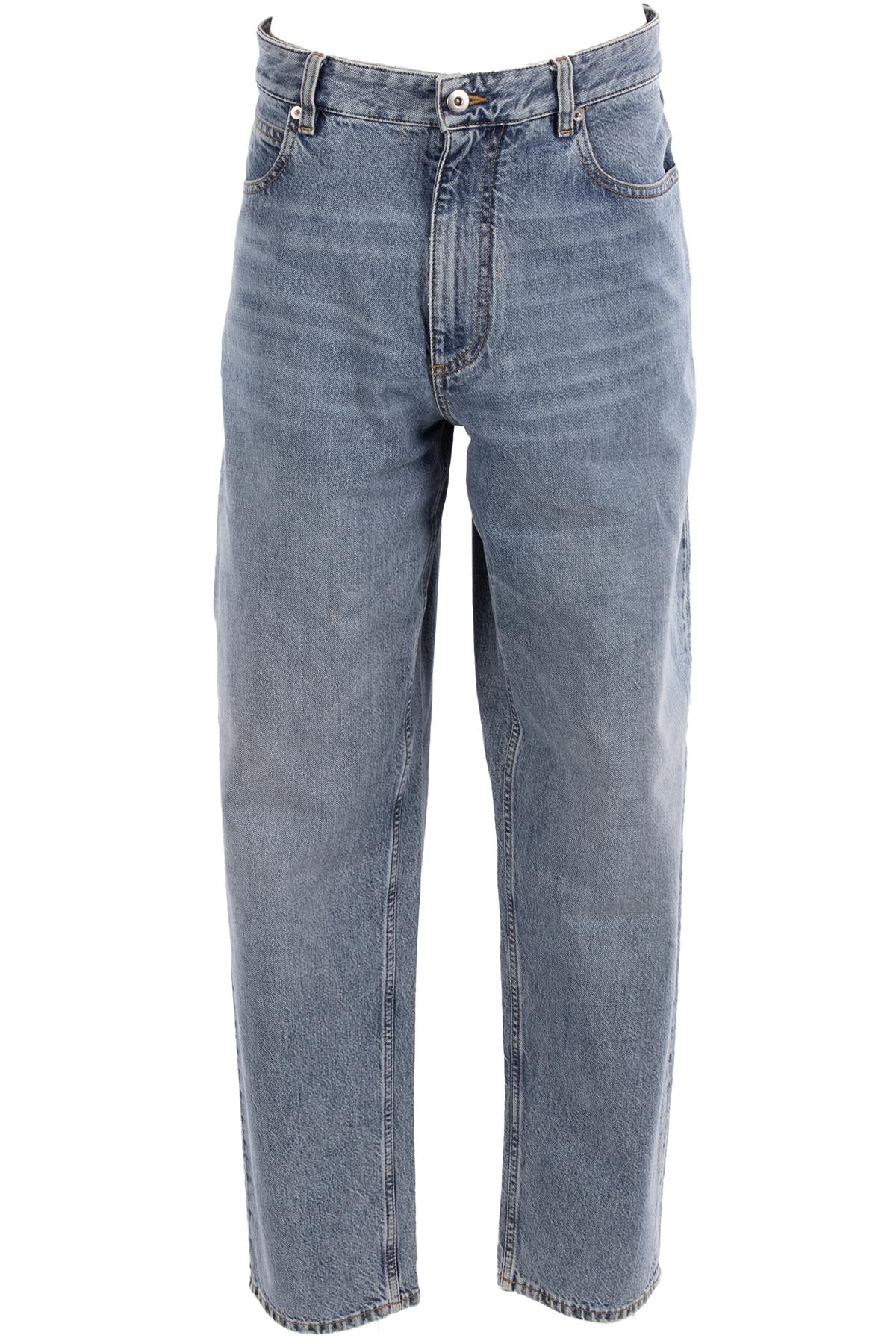 BOTTEGA VENETA BLUE HIGH RISE TAPERED JEANS IT 42 UK 10