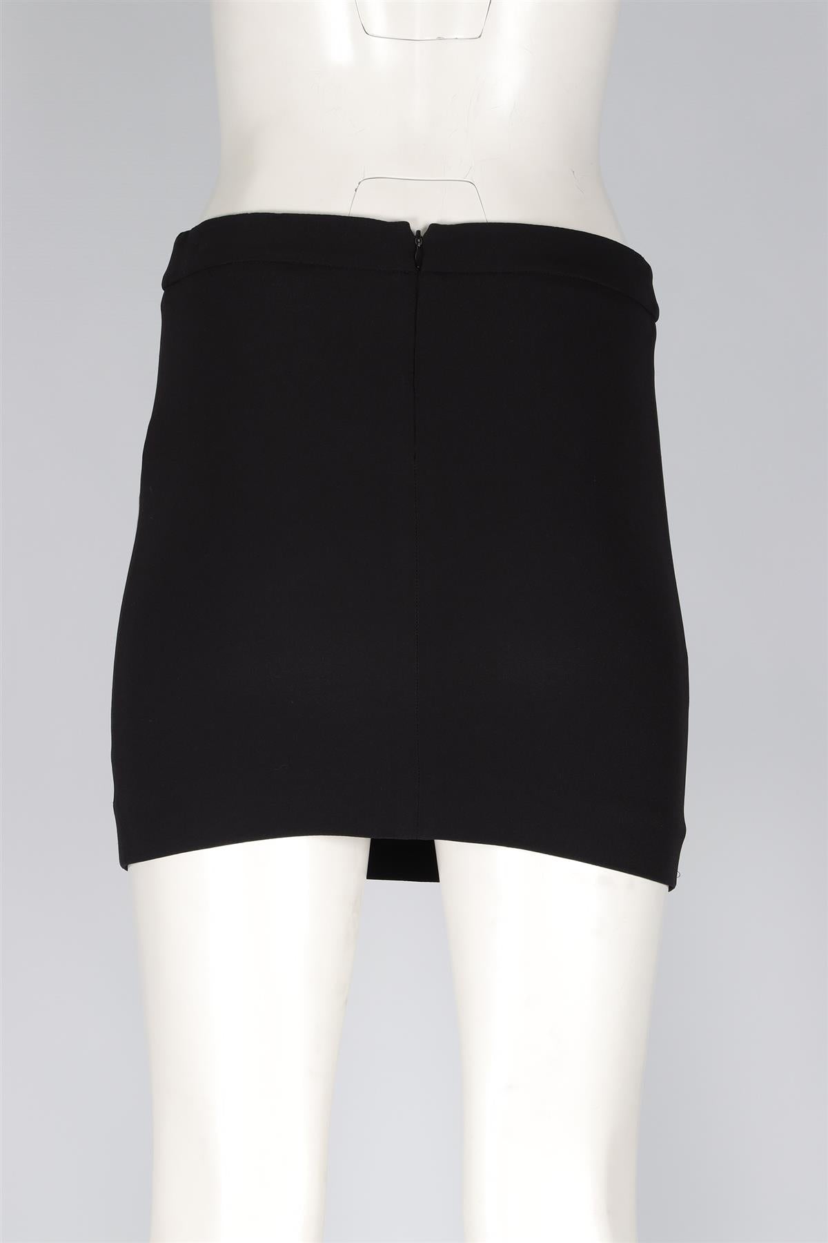 STELLA MCCARTNEY BLACK CREPE MINI SKIRT IT 36 UK 4