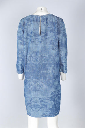 STELLA MCCARTNEY BLUE DENIM MINI DRESS IT 44 UK 12