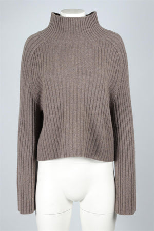 REFORMATION BROWN CASHMERE JUMPER LARGE