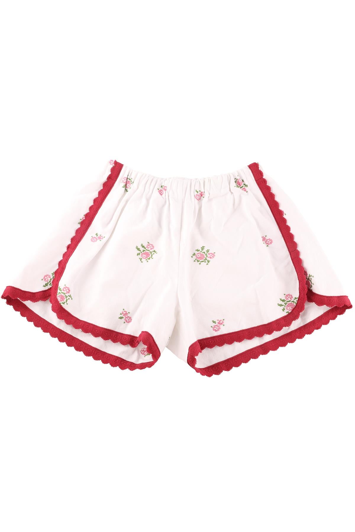 ORSINA WHITE COTTON SHORTS LARGE