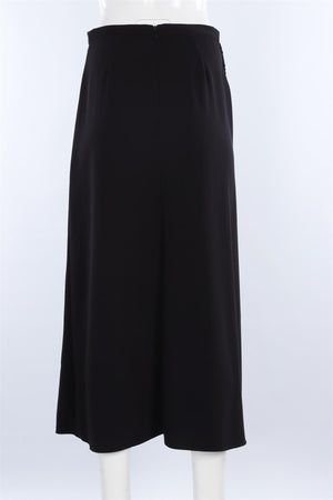 JOHANNA ORTIZ BLACK CREPE MIDI SKIRT US 4 UK 8