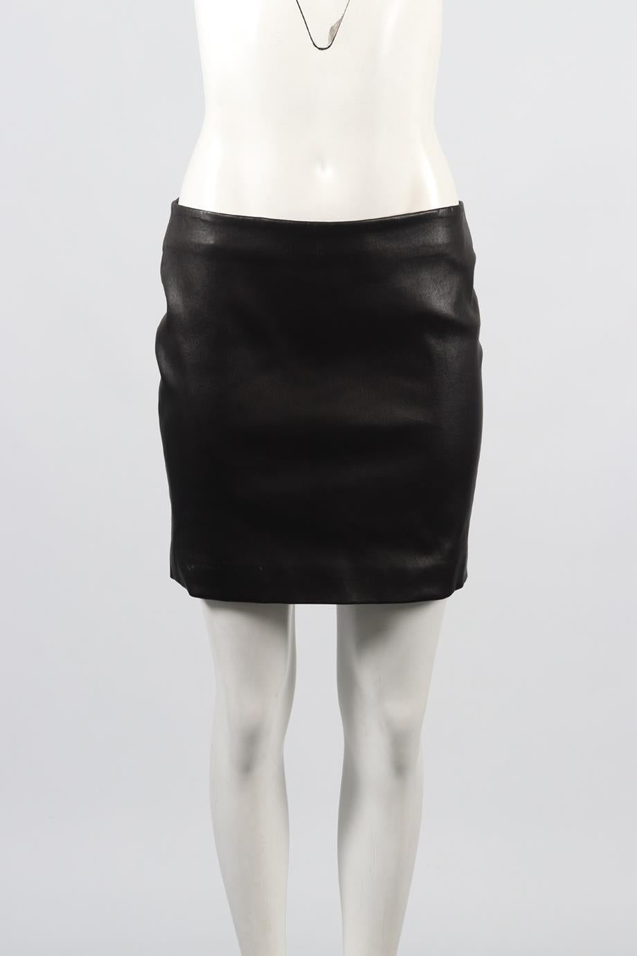 THE ROW LEATHER MINI SKIRT US 8 UK 12