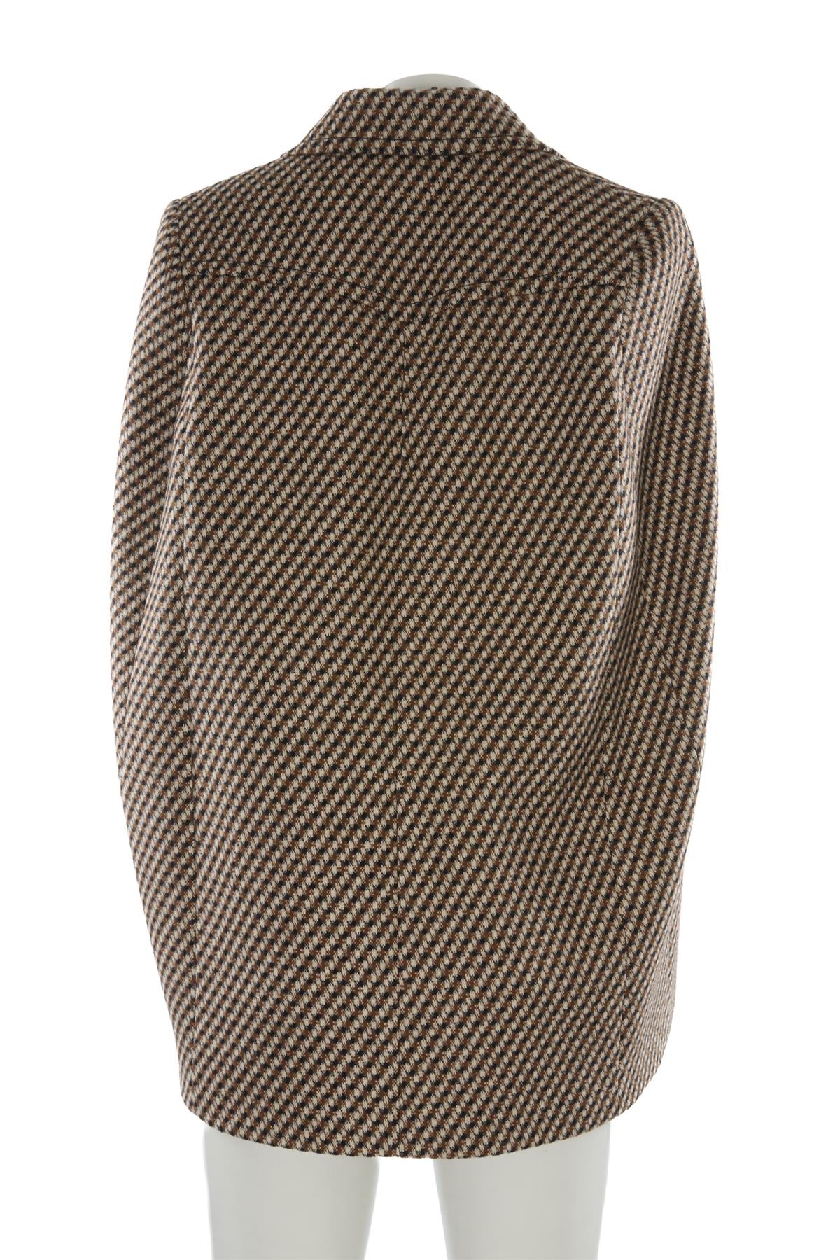 PRADA BROWN 2014 WOOL CAPE IT 40 UK 8