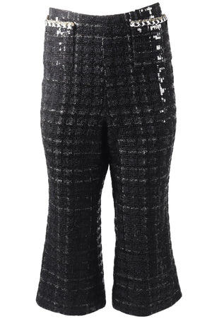 CHANEL 2021 SEQUIN AND TWEED COTTON BLEND CULOTTES FR 42 UK 14