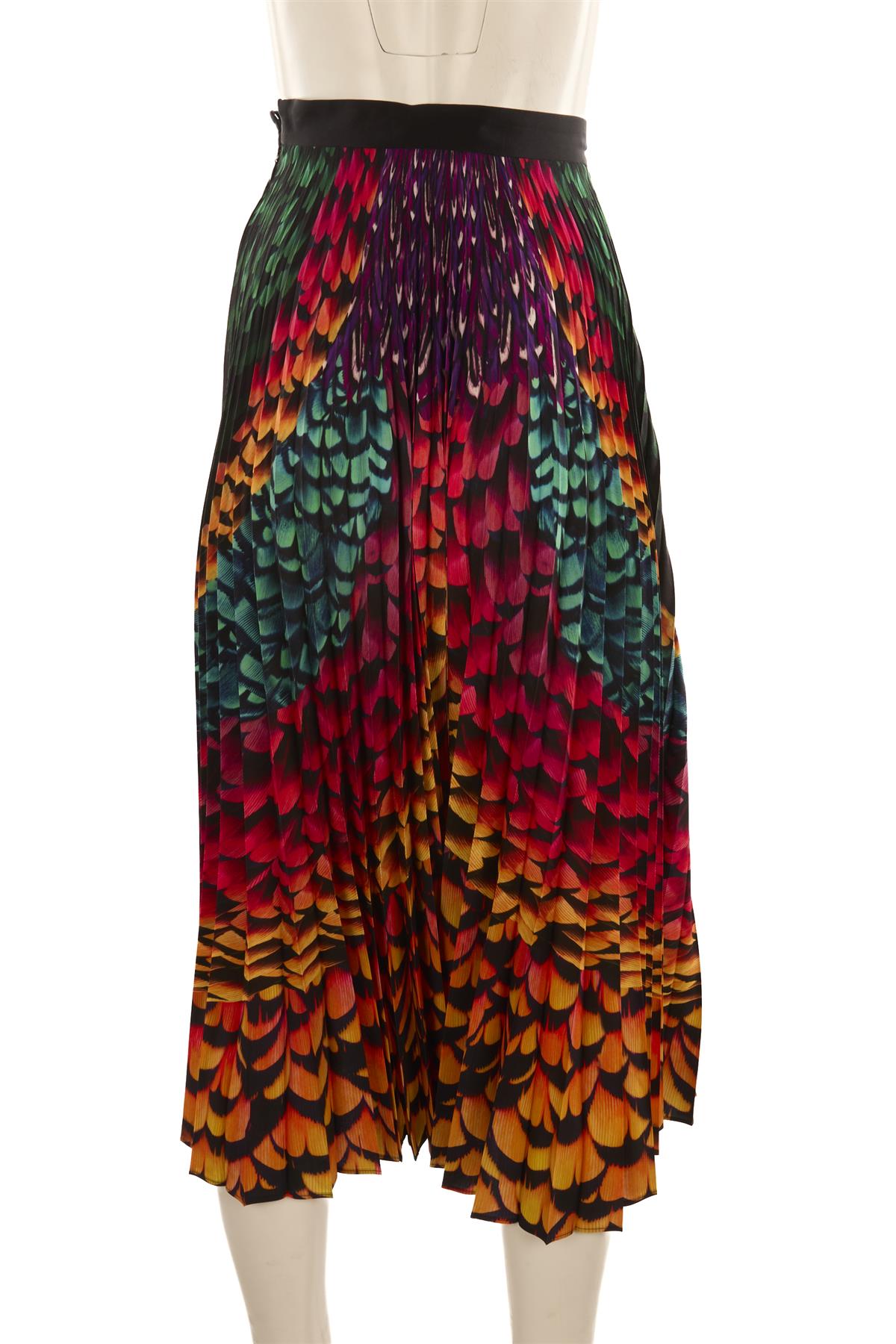 MARY KATRANTZOU MULTI SATIN MAXI SKIRT UK 6