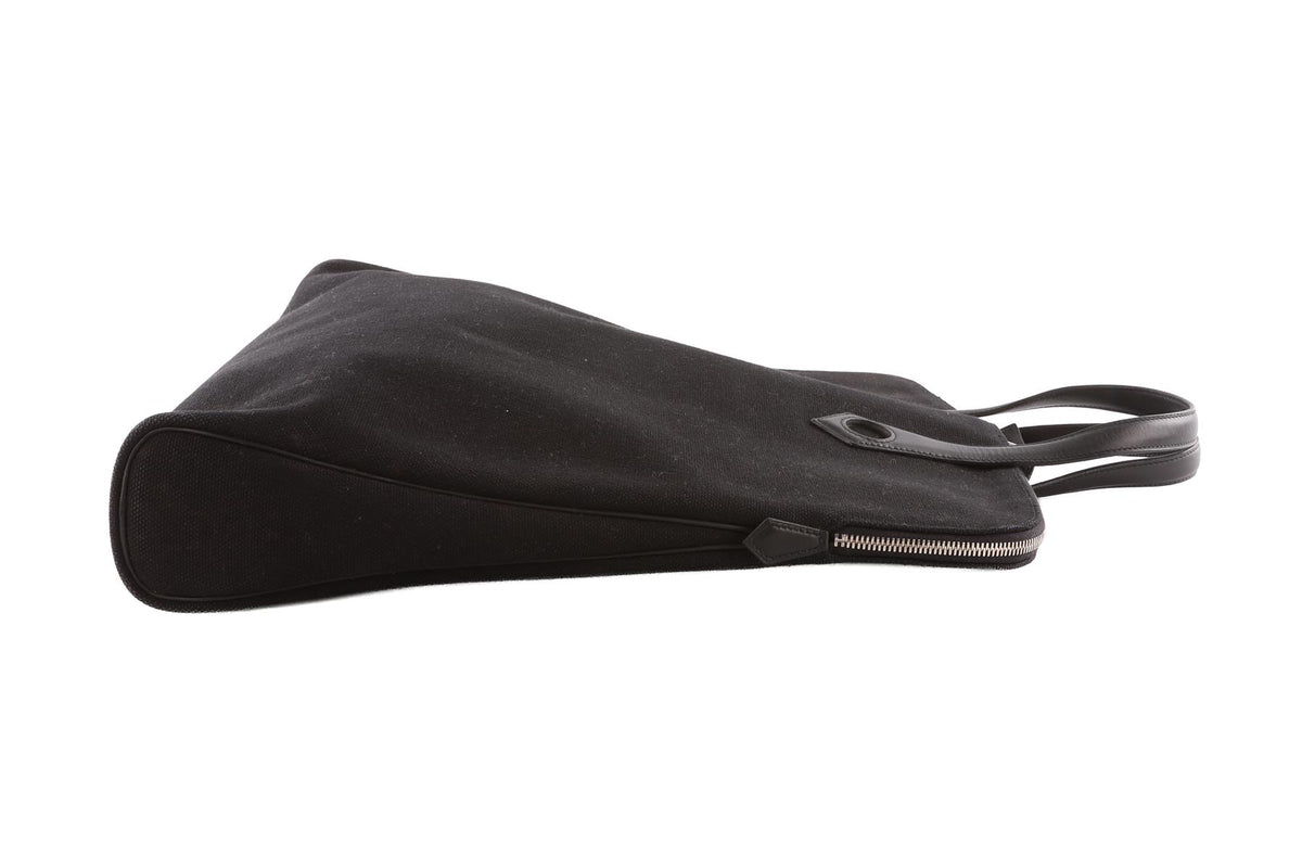HERMÈS BLACK 2005 HEEBOO 50 CM CANVAS TOTE BAG