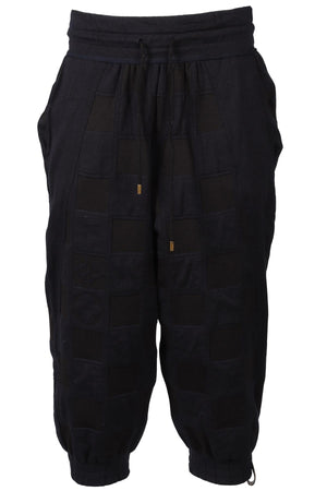 LOUIS VUITTON NAVY AND BLACK COTTON BLEND TRACK PANTS SMALL