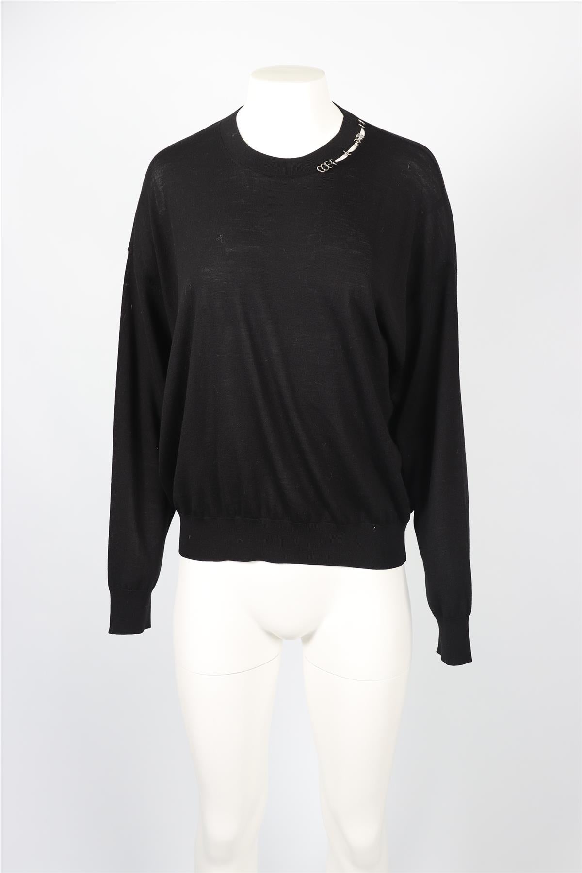 ALEXANDER WANG BLACK WOOL SWEATER MEDIUM